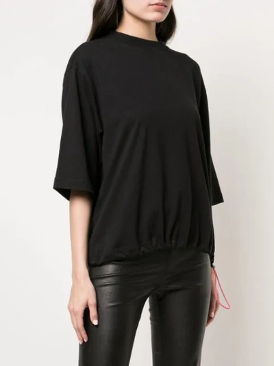 Ben Taverniti Unravel Project Drawstring T-shirt In Black
