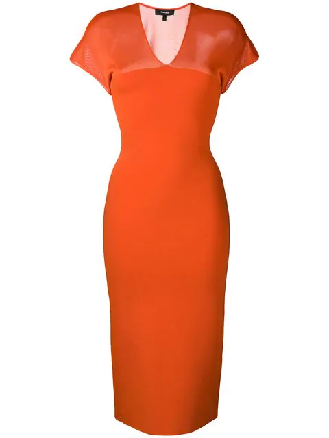 theory orange dress