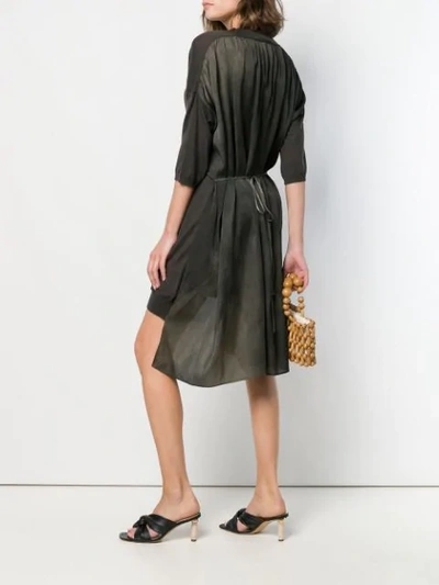 Shop Uma Wang Panelled Dress - Brown
