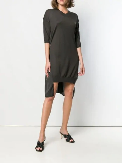 Shop Uma Wang Panelled Dress - Brown