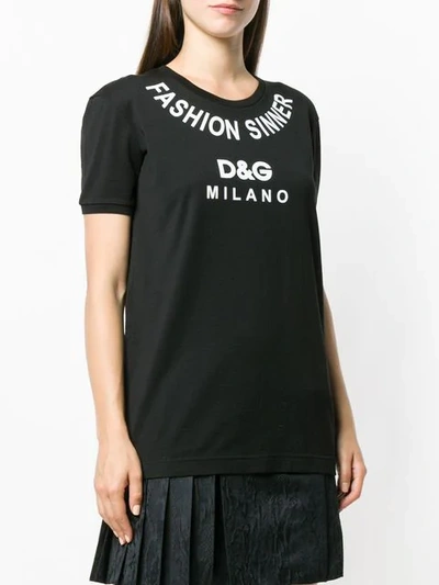 Shop Dolce & Gabbana Fashion Sinner T In Black