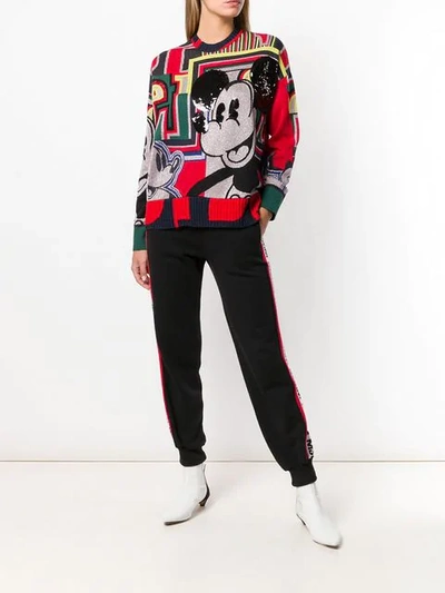 Shop Iceberg Mickey Mouse Sweater - Red