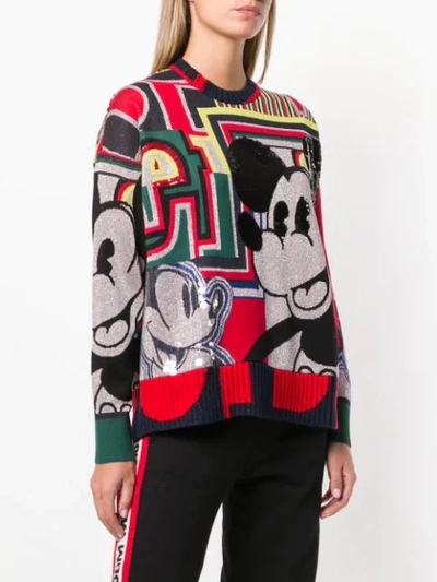 Shop Iceberg Mickey Mouse Sweater - Red