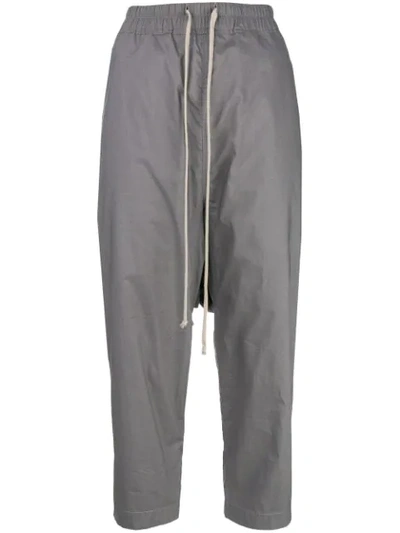 Shop Rick Owens Drkshdw Cropped Track Pants In Grey