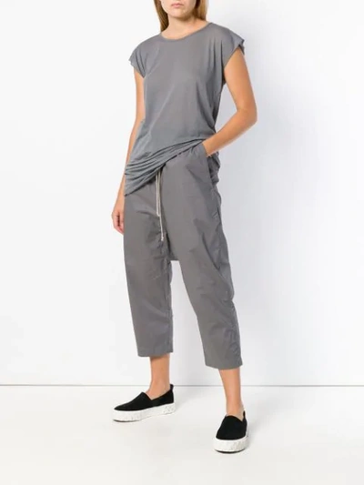 Shop Rick Owens Drkshdw Cropped Track Pants In Grey