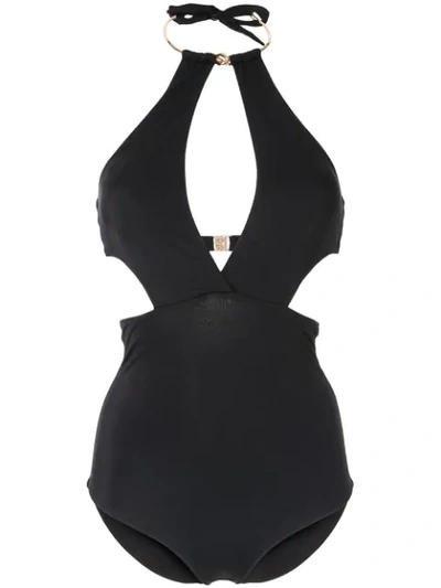 Shop Moeva Leslie Cutout Swimsuit In Black