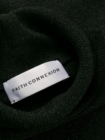 Shop Faith Connexion Ribbed Lurex Jumper In Black