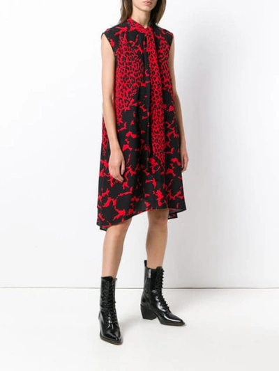 Shop Givenchy Abstract Graphic Print Dress In Red