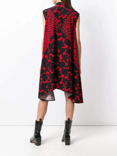 Shop Givenchy Abstract Graphic Print Dress In Red