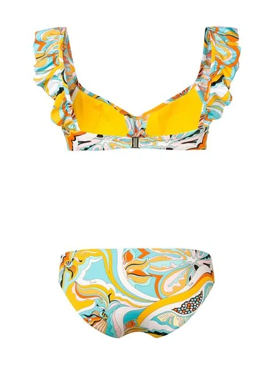 Shop Emilio Pucci Ruffle-trim Bikini - Yellow