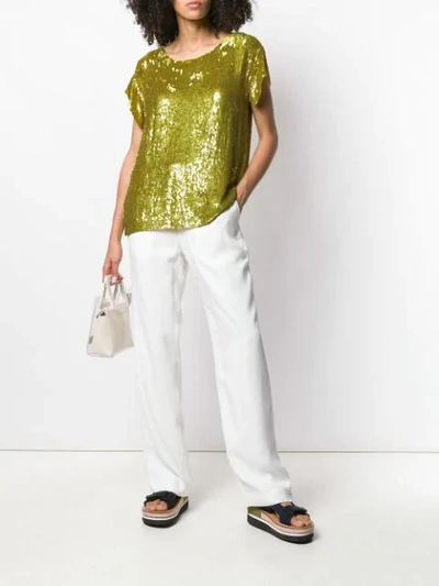 Shop P.a.r.o.s.h Sequined Top In Yellow