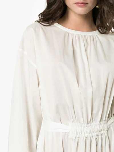 Shop Matteau Side Split Cotton Dress In White