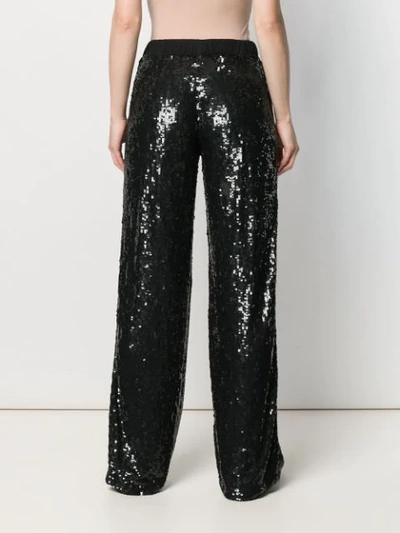 Shop P.a.r.o.s.h Sequin Trousers In Black