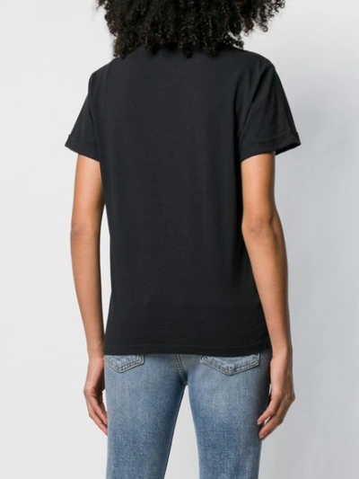 Shop Frame Fitted V-neck T-shirt In Black