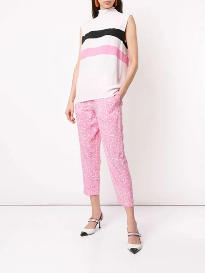 Shop Marni High Neck Blouse In Pink