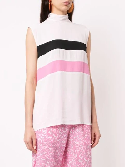 Shop Marni High Neck Blouse In Pink