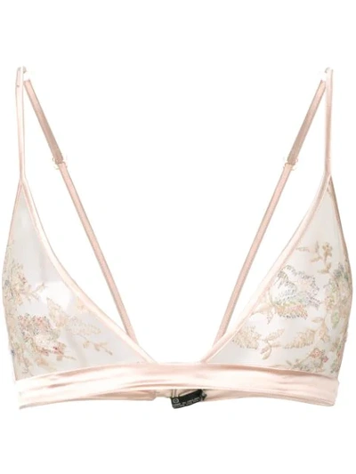 Shop Belle Et Bon Bon Serafina Triangle Bra In Neutrals