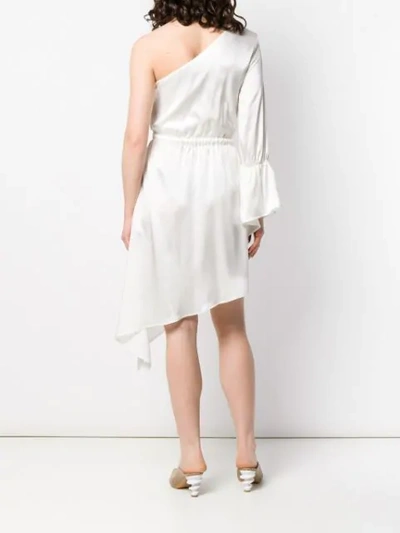 Shop Federica Tosi One-shoulder Asymmetric Hem In White