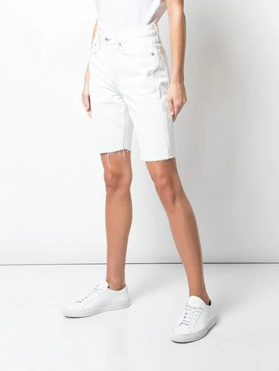 Shop Re/done Denim Shorts In White