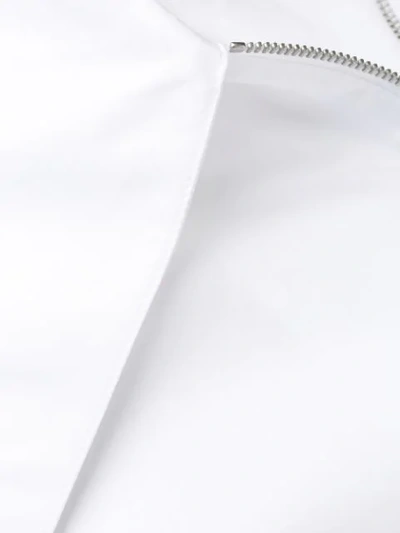 Shop Tibi Zipped Polo Top In Sc2 White