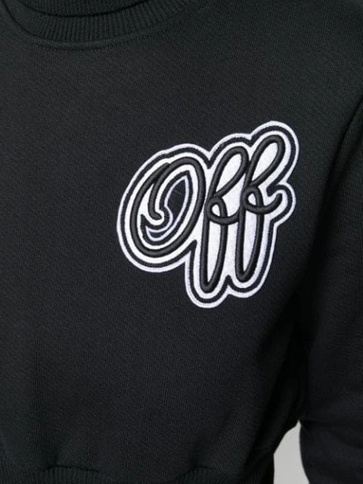 OFF-WHITE STAND COLLAR LOGO PATCH JUMPER - 黑色