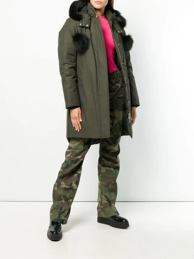 Shop Moose Knuckles Hooded Padded Coat In 775 Army Green