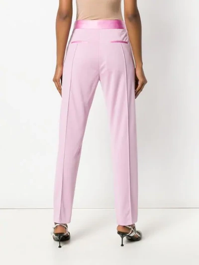 Shop Msgm Classic Tailored Trousers In Pink