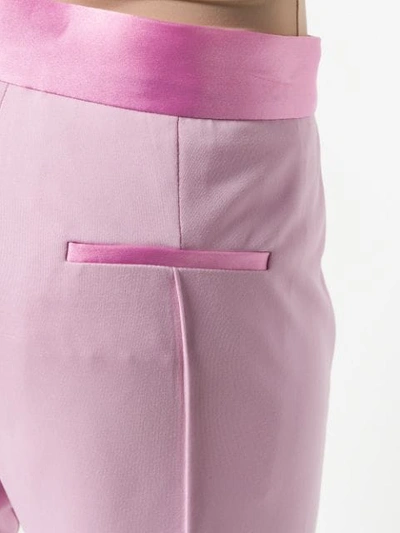 Shop Msgm Classic Tailored Trousers In Pink