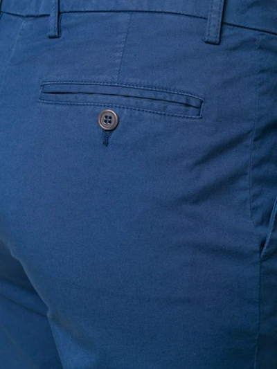 Shop Aspesi Mid Rise Straight Trousers - Blue
