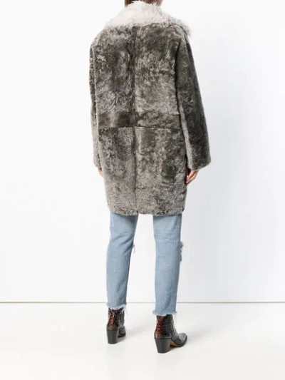 Shop Sylvie Schimmel Mid-length Buttoned Coat In Grey