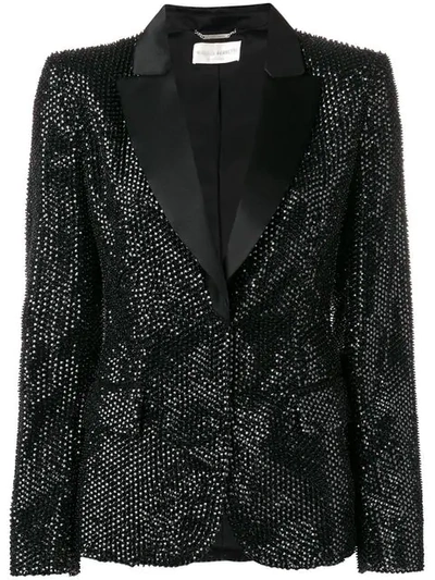 Alberta Ferretti Stud Embellished Blazer In Black