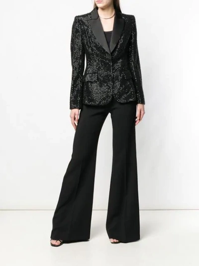 Alberta Ferretti Stud Embellished Blazer In Black