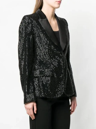 Alberta Ferretti Stud Embellished Blazer In Black