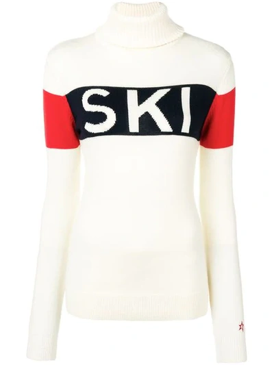 Shop Perfect Moment Ski Intarsia-knit Jumper In White