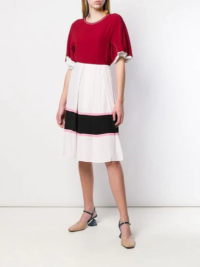 Shop Marni Large Pleated Skirt In Pink