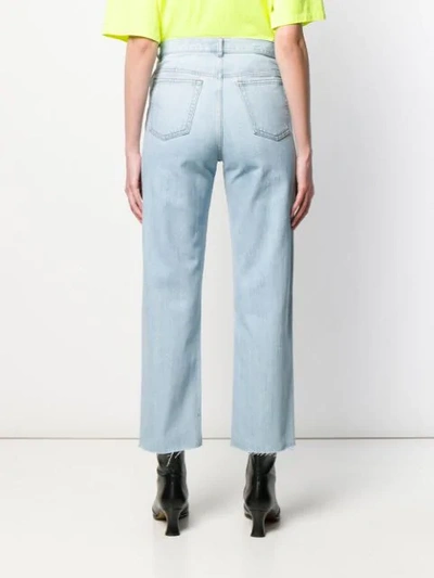 Shop Apc Cropped Jeans In Blue