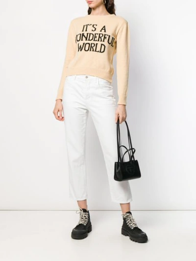 Shop Alberta Ferretti It's A Wonderful World Sweater In Neutrals