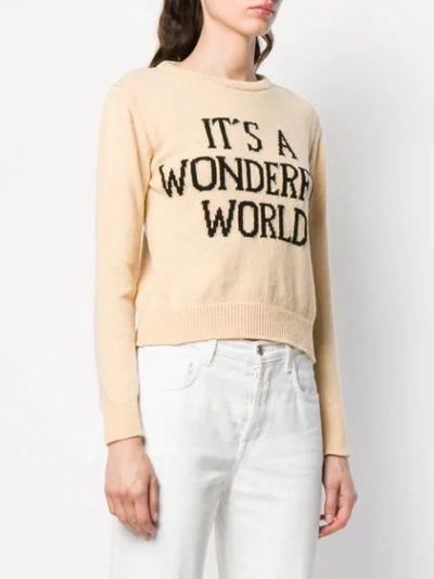 Shop Alberta Ferretti It's A Wonderful World Sweater In Neutrals