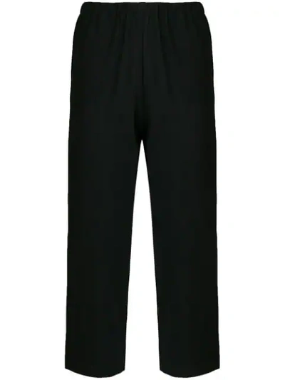 Shop Apuntob Cropped Trousers - Black