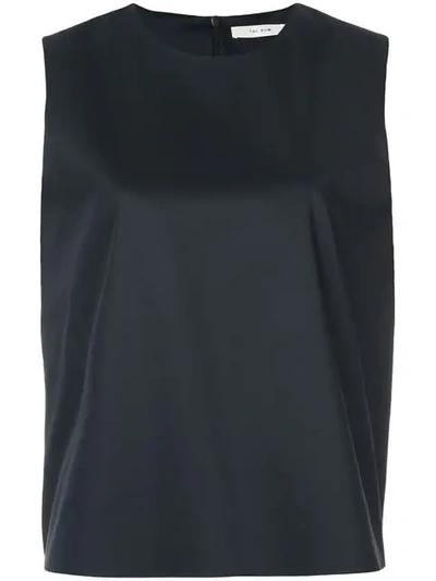 Shop The Row Cropped Round Neck Top In Black