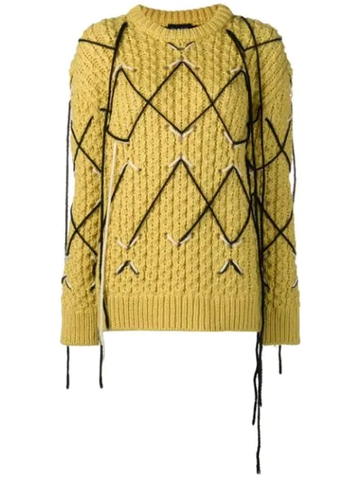 Calvin Klein 205w39nyc Embroidered Wool And Mohair-blend Sweater In 772 Lt  Yell | ModeSens