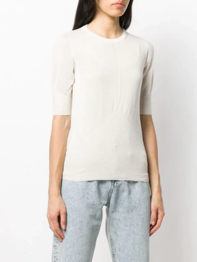 Shop Lorena Antoniazzi Cashmere Knitted Top In White