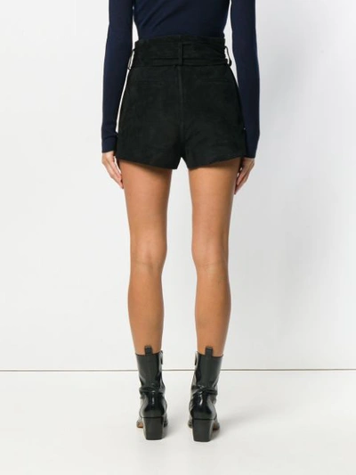 Shop Iro Belted High Waist Shorts - Black