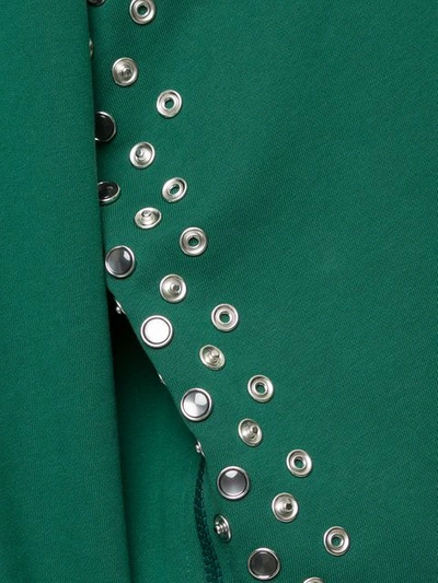 Shop N°21 Snap Studded Photographic Sweatshirt In Green