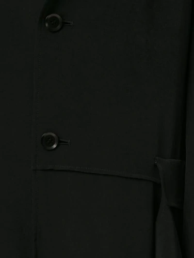 Shop Y's Lightweight Ruffle Detail Coat In 3 Black