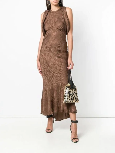 pattern flared maxi dress