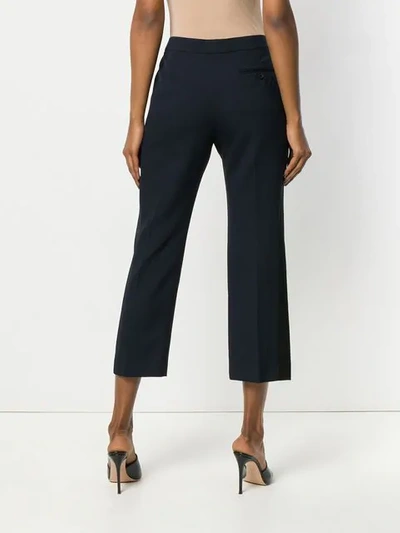 Shop Alexander Mcqueen Cropped-hose Mit Taschen - Blau In Blue