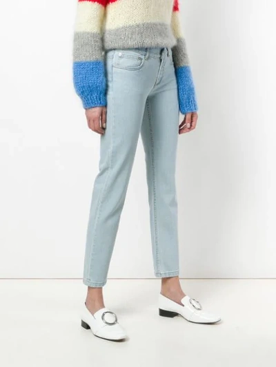 Shop Apc Low-rise Skinny Jeans In Blue