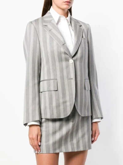 Shop Thom Browne Repp Stripe Narrow Sport Coat In Grey