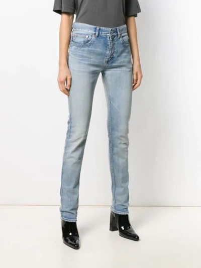 Shop Balenciaga Skinny Bootcut Jeans In Blue